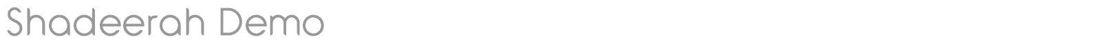 Shadeerah font preview